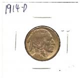 1914D buffalo nickel