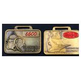 Lot of 2 Esco Equipment watch fobs