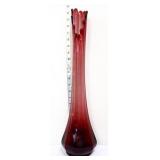 MCM 20in amethyst swung vase