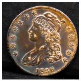 1836 bust half dollar