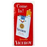 Vntg metal 11x26 Smoke Viceroy sign