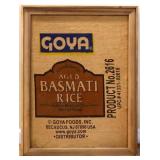 Framed 23x30 Goya Basmati Rice sack NO SHIP