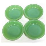 4 vntg Fire King jadeite 4.5in berry bowls