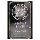 1oz Sunshine Minting silver bar