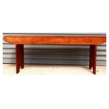 Vintage wood mortised bench