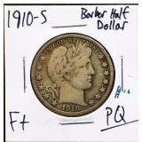 1910S barber half dollar