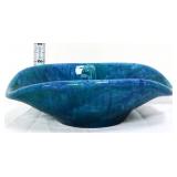 Vintage blue pottery ashtray