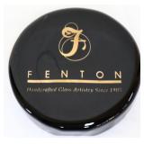 Fenton round black dealer plaque