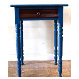 Vintage painted 1 drawer stand table
