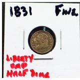 1831 capped bust half dime