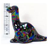 Fenton 3in amethyst carnival dinosaur figure