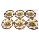 Lot of 6 King Tom turkey plates