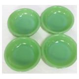 4 vntg Fire King jadeite 4.5in berry bowls