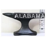 Miniature cast iron Alabama anvil