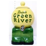 Vintage Drink Green River dispenser see pics