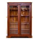 Vintage oak glass door bookcase
