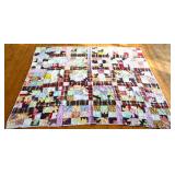 Vintage estate colorful squares quilt
