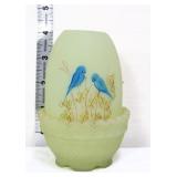 Fenton custard Bluebirds fairy lamp