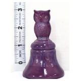 Boyd lavender slag 3in bell w/ owl