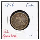 1876 seated liberty quarter