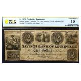 Graded 15 1838 Nashville TN $2 note
