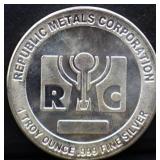 1 troy ounce RC Metals silver round
