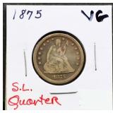 1875 seated liberty quarter