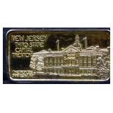 1 troy ounce New Jersey state silver bar
