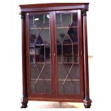 Vintage federal empire clawfoot corner cabinet
