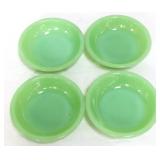 4 vntg Fire King jadeite 4.5in berry bowls