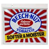Vntg metal 21.5x17.5 Beech Nut Tobacco sign