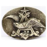 Vntg Anheuser Busch logo belt buckle