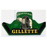 Vntg metal 23x12 Gillette tire sign