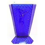 Cobalt glass nude vase