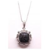 Genuine black diamond necklace