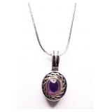 DAVID YURMAN STYLE GENUINE AMETHYST NECKLACE