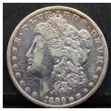 1886 Morgan silver dollar