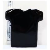 Fenton black glass shirt paperweight