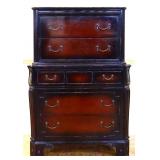 Vintage mahogany 5 drawer tall chest see pics