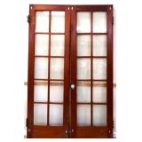 Lot of 2 vntg glass pane 24x80 doors