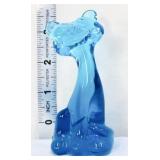 Fenton 3in 2007 FAGCA blue happy cat figure