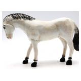Cast iron white horse bank