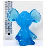 Fenton 2in blue sitting mouse figure
