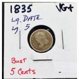 1835 bust half dime