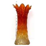 Northwood marigold 11in tree trunk vase