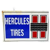 Vntg metal 18x12 Hercules Tires sign