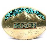 Vntg Busch Beer adv belt buckle
