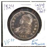 1824 capped bust half dollar