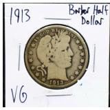 1913 barber half dollar