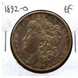 1892O Morgan silver dollar